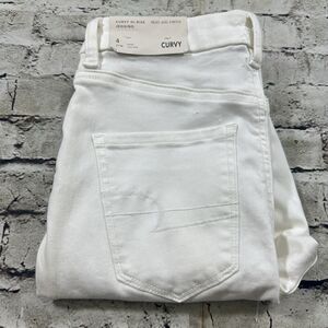 American Eagle Jeans Womens 4/27w‎ White Curvy Hi-rise Jegging Denim Pants